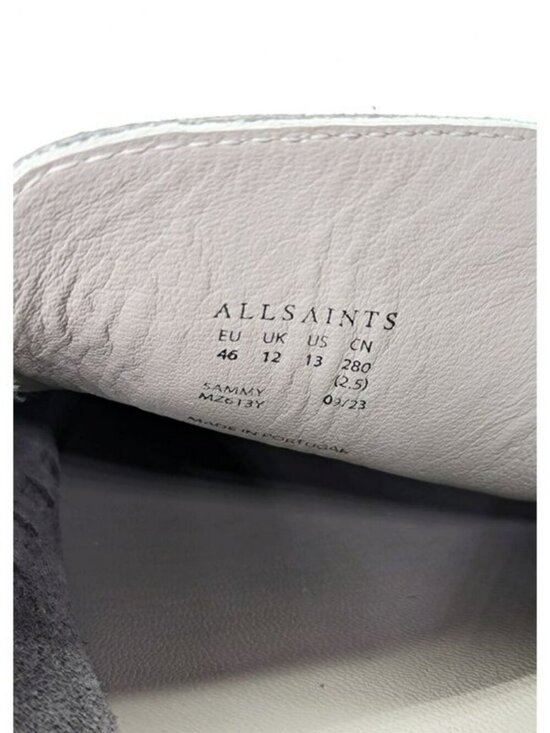 Allsaints Men\'s Sammy Slip-on Suede Penny Loafer in Grey Size 13 (MSRP $299) main image 9